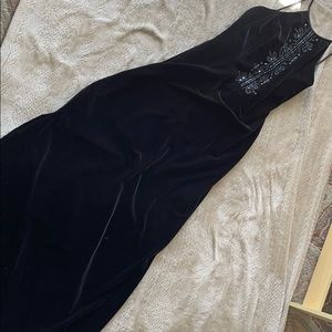 Black velvet prom/Mardi Gras dress